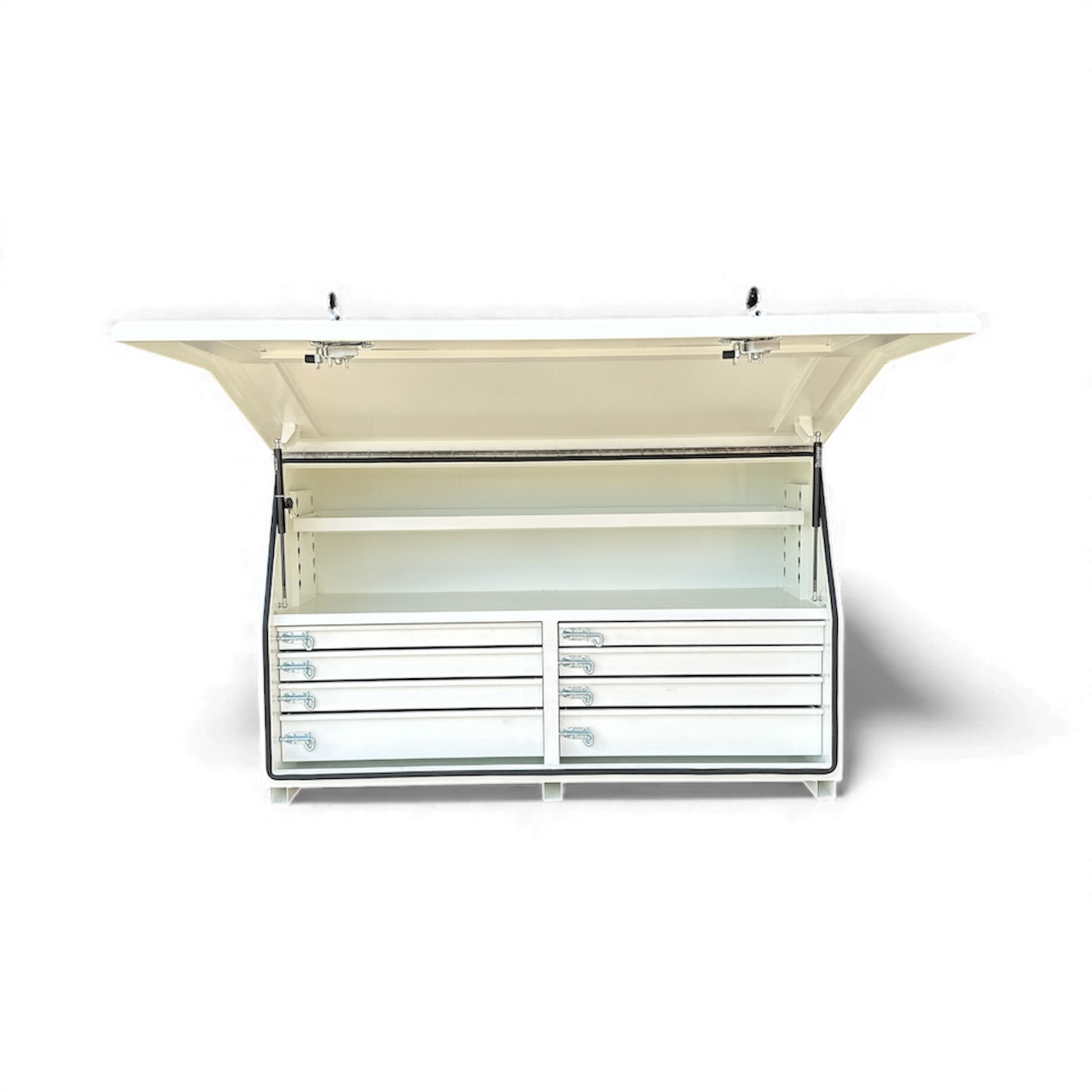STAFFORD INDUSTRIAL 1565MM FULL FRONT 8 DR TOOL BOX WHITE