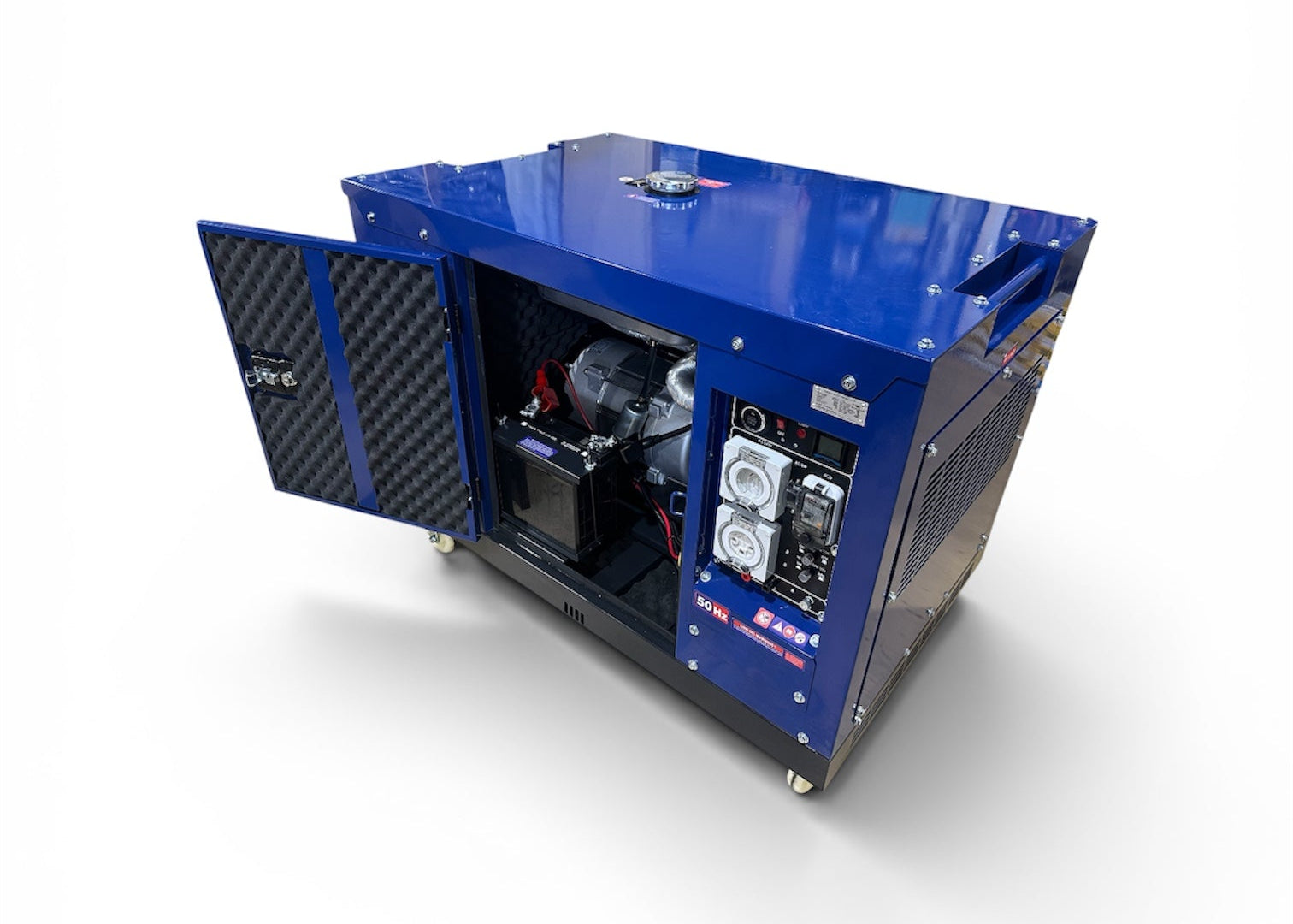 STAFFORD INDUSTRIAL 15KVA GENERATOR  DIESEL SILENT PURE SINE WAVE 2 X 15AMP  + 1 X 32AMP