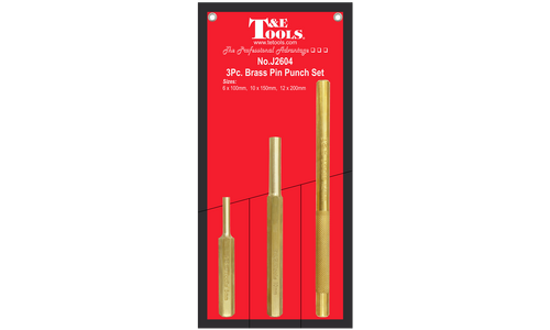 T&E 3PC BRASS  PUNCH SET