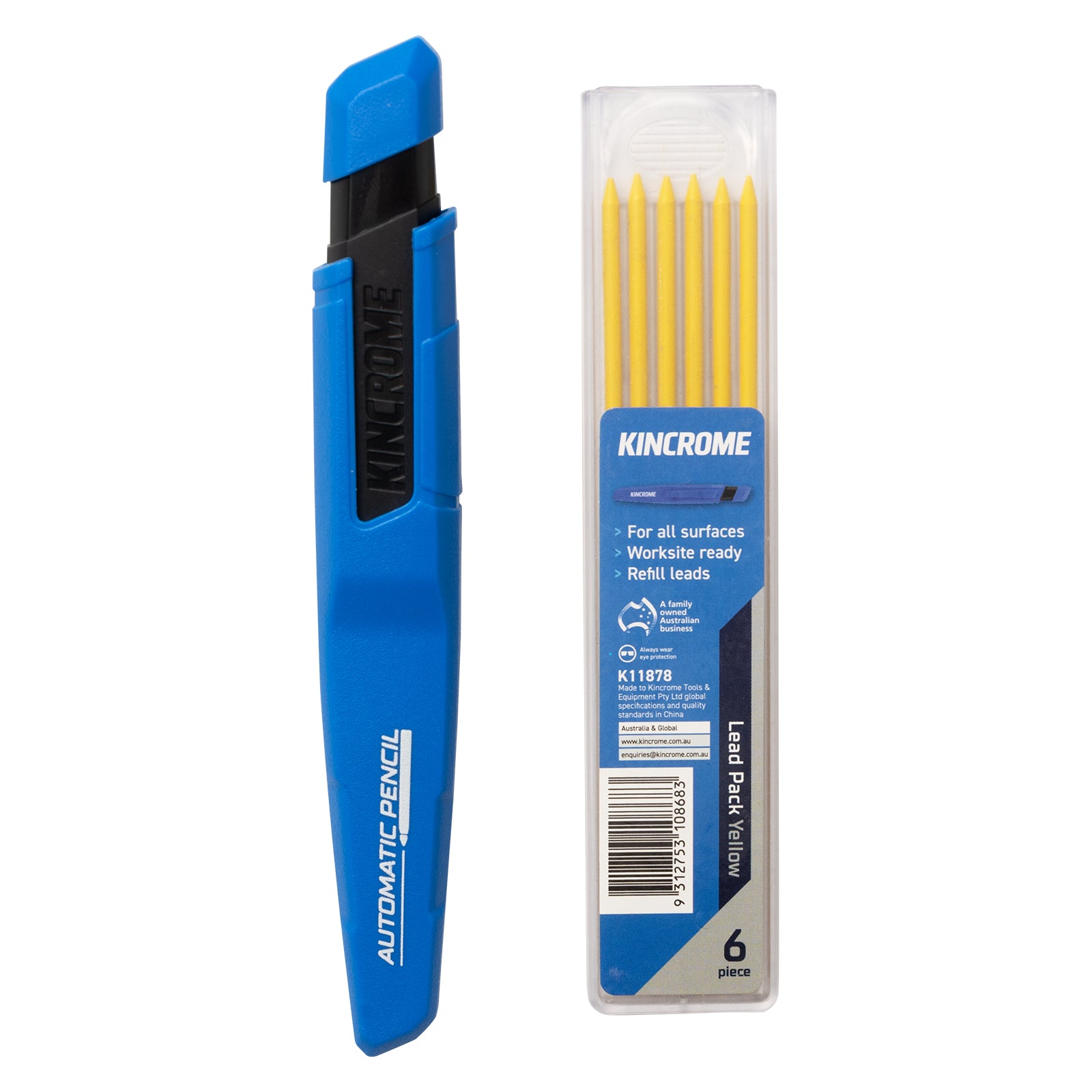 KINCROMEAUTO MECH PENCIL & YEL REFILL