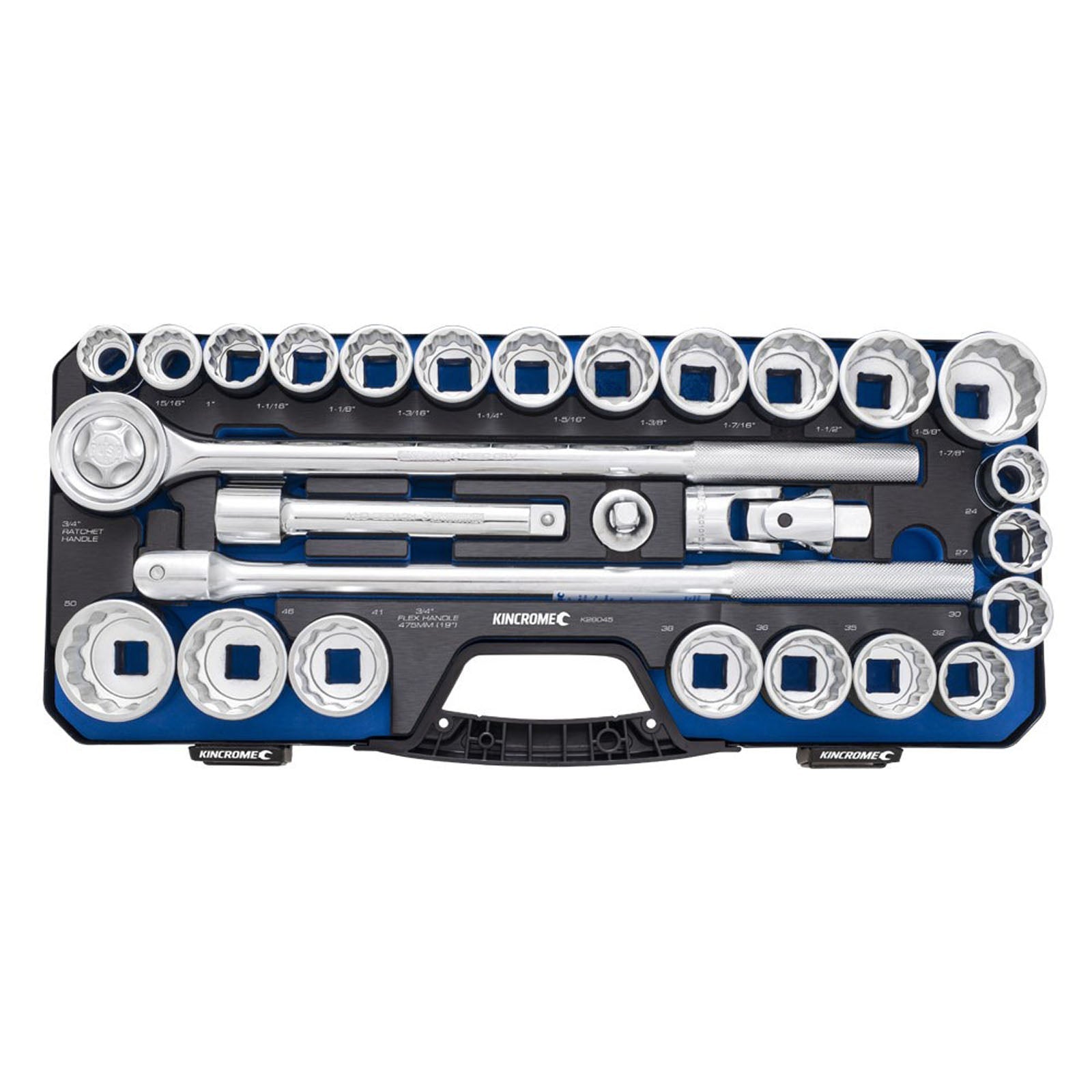 SOCKET SET 3/4 DRV 28P MET/AF