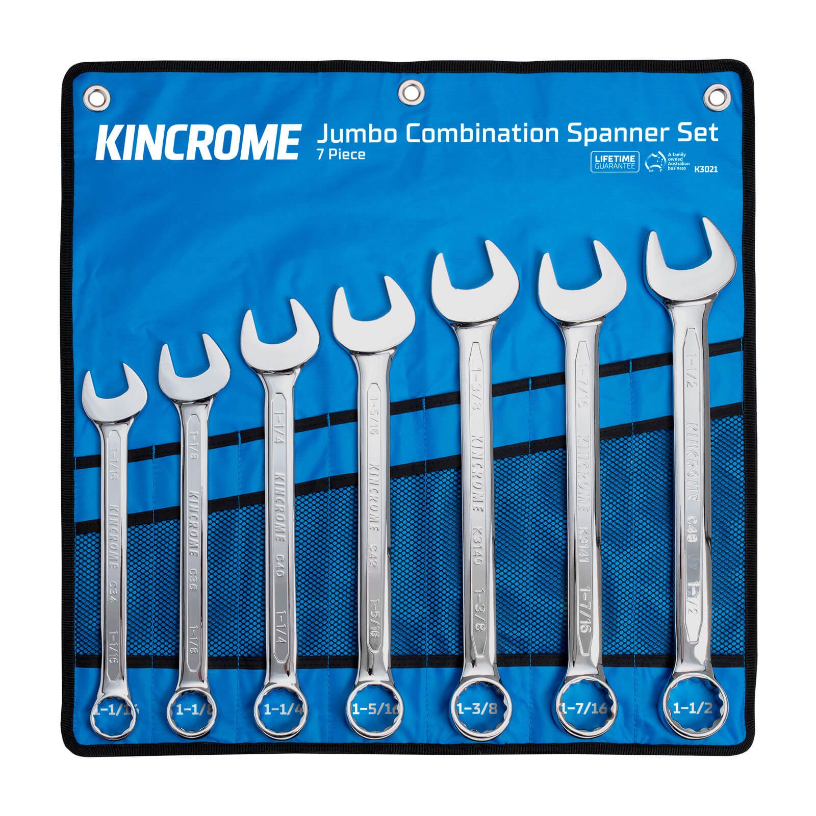 KINCROME JUMBO SPANNER SET COMBO 7PC AF - Stafford Welding