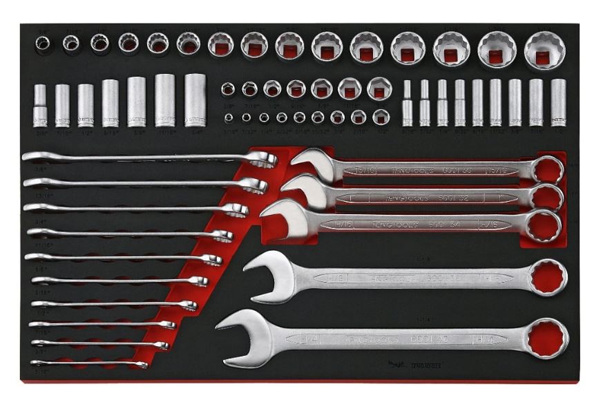 TENG 741PCE 26"12 DRAWER STACK TOOL KIT, METRIC & IMPERIAL, EVA TRAYS, BLACK