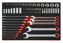 TENG 741PCE 26"12 DRAWER STACK TOOL KIT, METRIC & IMPERIAL, EVA TRAYS, BLACK