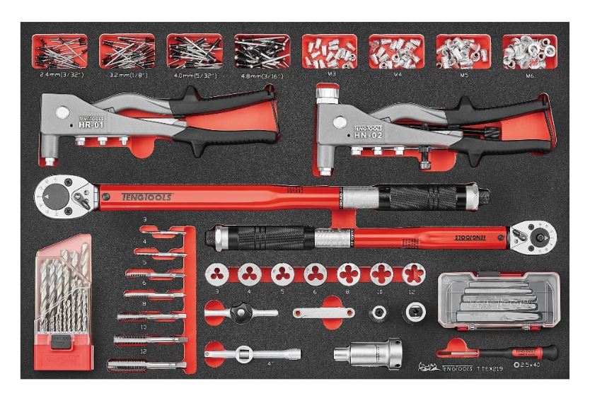 TENG 741PCE 26"12 DRAWER STACK TOOL KIT, METRIC & IMPERIAL, EVA TRAYS, BLACK