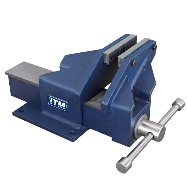 ITM FABRICATED STEEL BENCH VICE OFFSET JAW 125MM