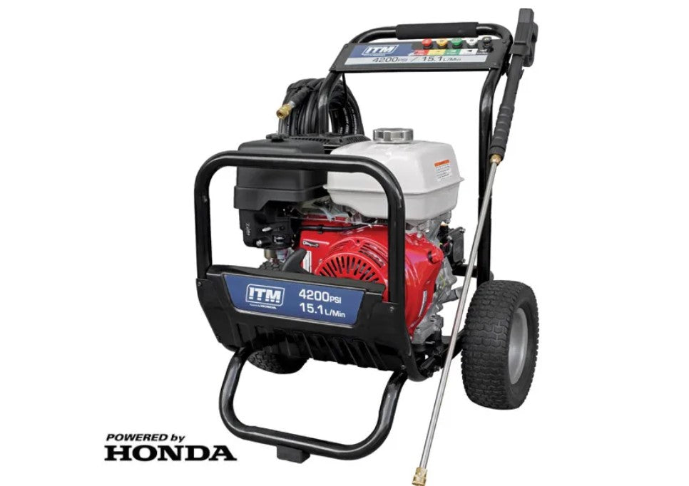 ITM PETROL PRESSURE WASHER GX390 HONDA ENGINE 4200PSI 15.1L/MIN