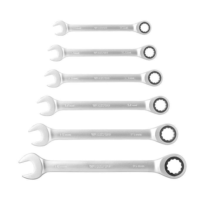 WORKPRO 7PC RETCHETING COMBINATION WRENCH SET(METRIC)