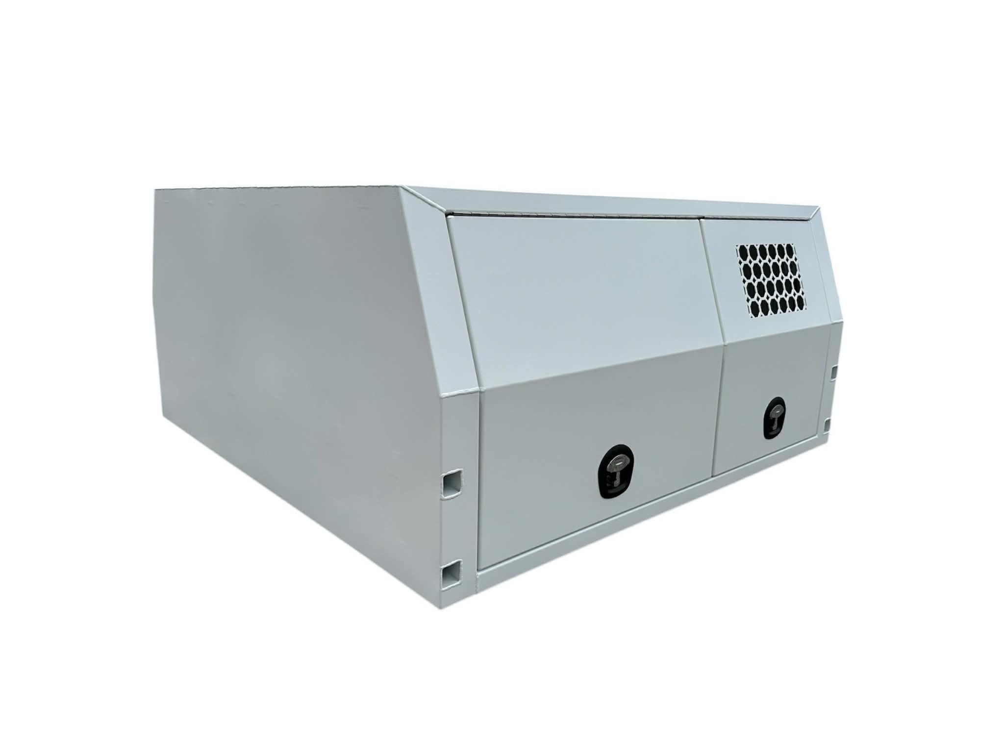 STAFFORD INDUSTRIAL CANOPY WITH 1/4 DOGBOX 3 DOOR  WHITE 1800 x 1780 x 860MM 3MM