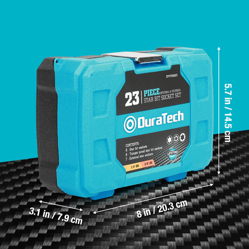 DURATECH 23-Piece Internal & External Star Bit Socket Set DTMTBSS23