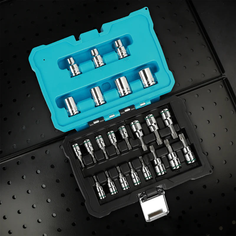 DURATECH 23-Piece Internal & External Star Bit Socket Set DTMTBSS23