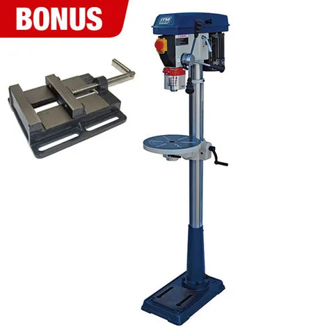 ITM PEDESTAL FLOOR DRILL PRESS, 2MT, 16MM CAP, 16 SPEED, 325MM SWING, 550W 240V