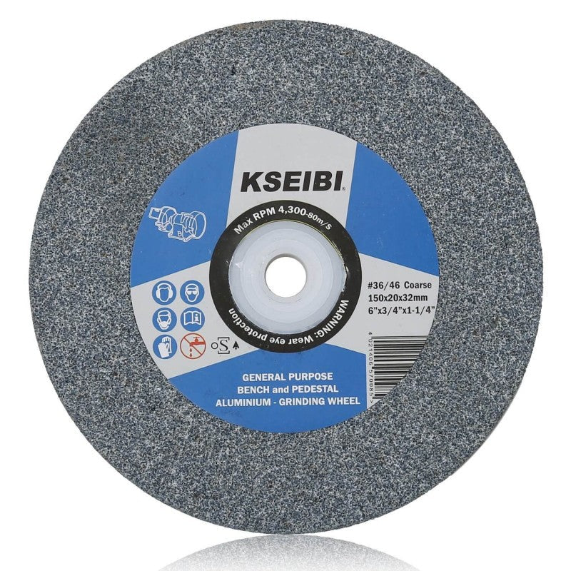 KSEIBI GRINDING STONE 150MM X 20 X 32MM #60GRIT