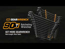 12 PIECE 90-TOOTH 12 POINT METRIC COMBINATION RATCHETING WRENCH SET
