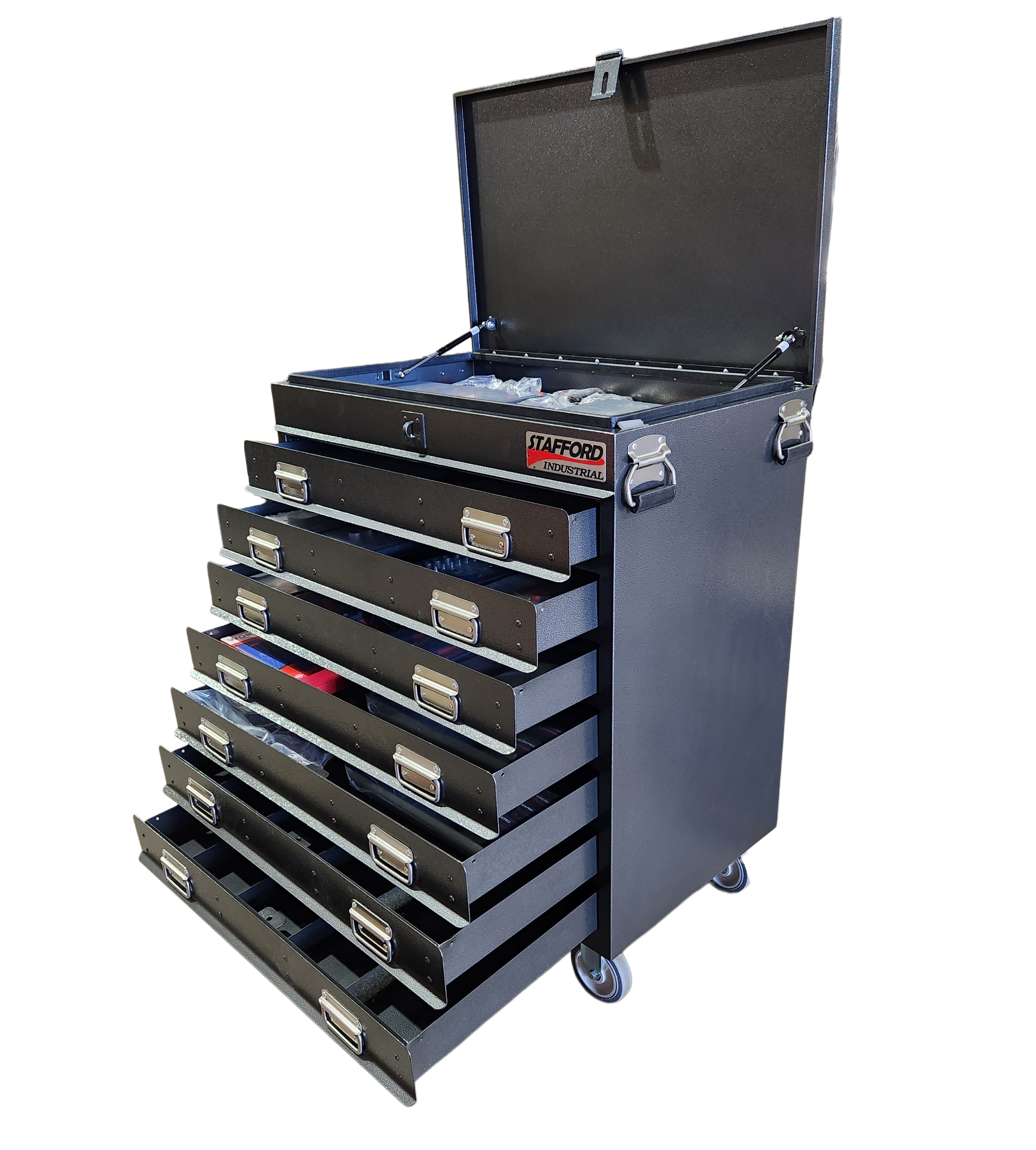 STAFFORD INDUSTRIAL WORKPRO ROLLER CABINET 300PCE TOOLKIT BLACK