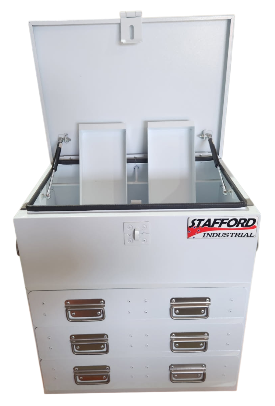 STAFFORD INDUSTRIAL TC550 SERIES 3 DR WHITE TOOL BOX