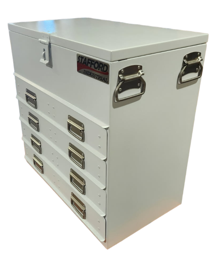 STAFFORD INDUSTRIAL TC700 SERIES 4 DRAWER WHITE TOOLBOX