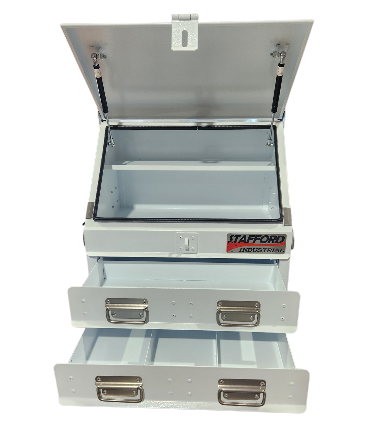 STAFFORD INDUSTRIAL TC550 SERIES UTE BOX 2 DR WHITE UTE BOX ANGLED