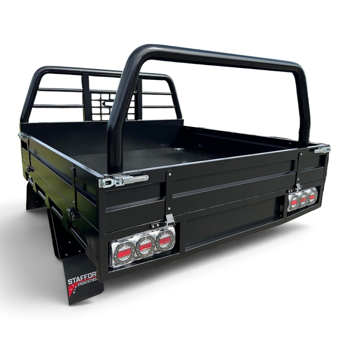 STAFFORD INDUSTRIAL GALVANISED STEEL POWDER COATED UTE TRAY 1883MM X 1840MM BLACK