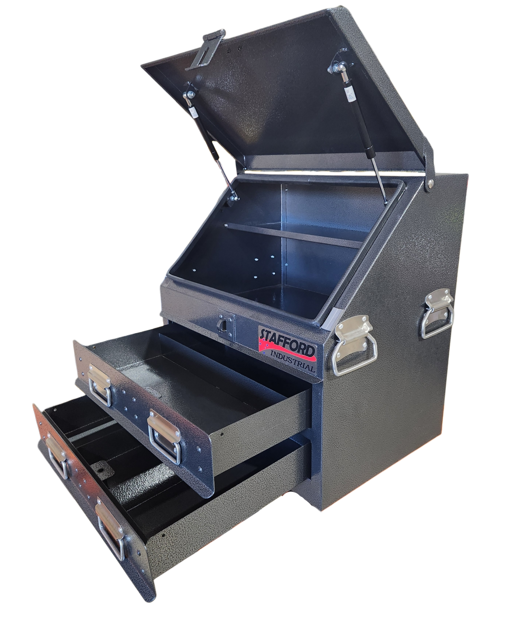 STAFFORD INDUSTRIAL TC550 SERIES UTE BOX 2 DR BLACK UTE BOX ANGLED