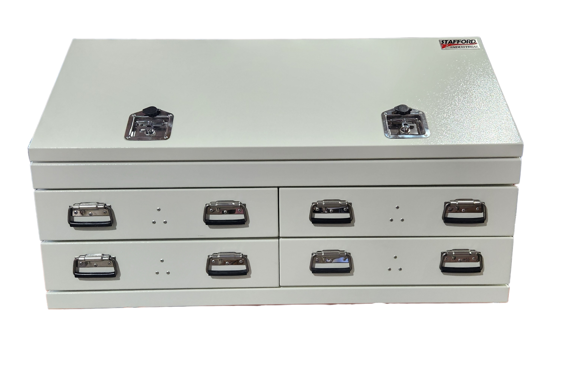 STAFFORD INDUSTRIAL 4 DRAWER 1300MM ANGLED WHITE TOOL BOX