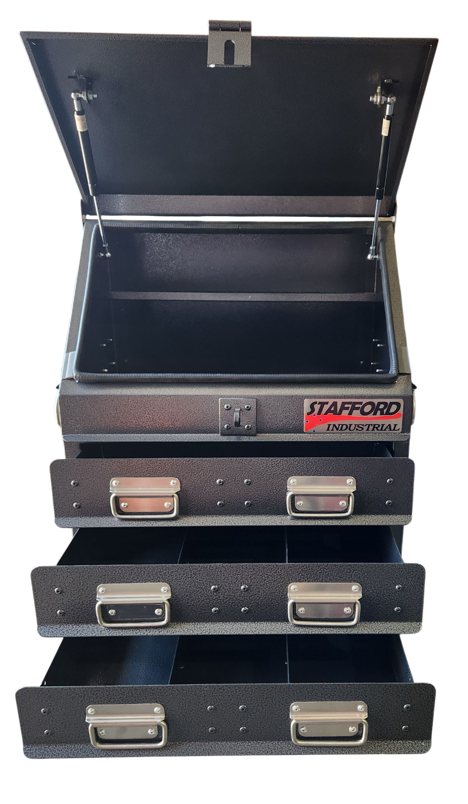 STAFFORD INDUSTRIAL TC550 SERIES UTE BOX 3 DR BLACK UTE BOX ANGLED