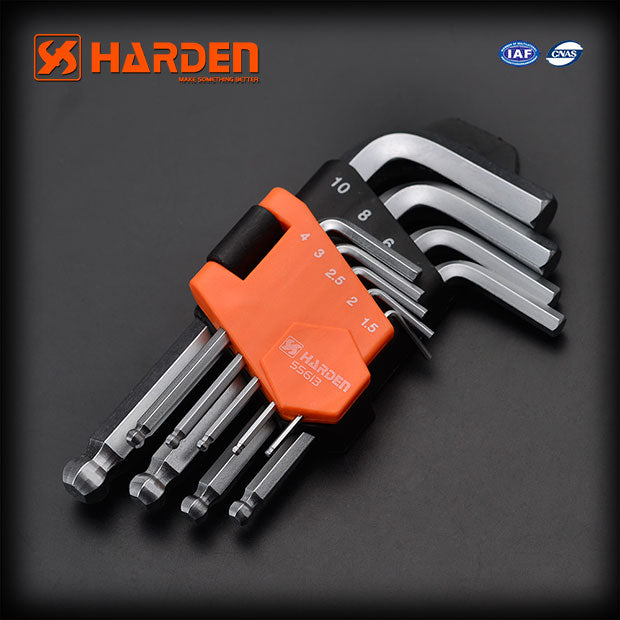 HARDEN 9 PCE MEDIUM BALL KEY WRENCH