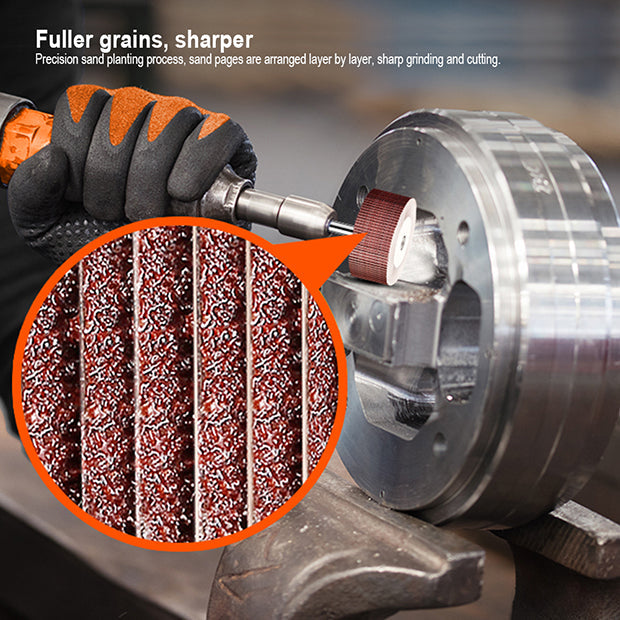 HARDEN 25x25x6.3MMx120# FLAP WHEEL W/SHAFT