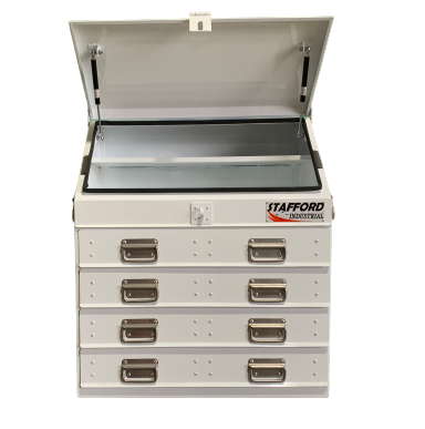 STAFFORD INDUSTRIAL TC700 SERIES 4 DRAWER ANGLE WHITE TOOL BOX