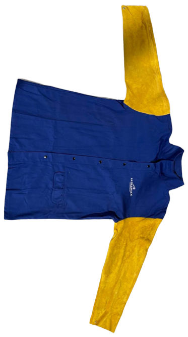 ULTRAMAX BLUE WELDING JACKET LEATHER SLEEVES XXL